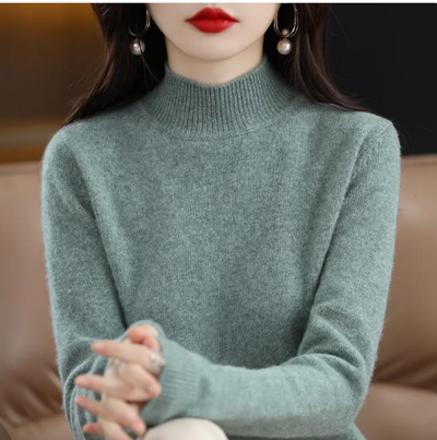 Autumn/Winter Half-High Collar Sweater